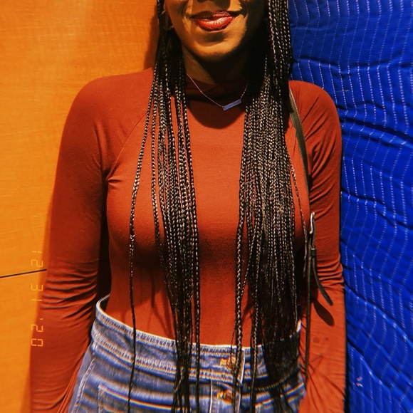 Cupio Tops - Cupio Turtleneck Bodysuit Long Sleeve M